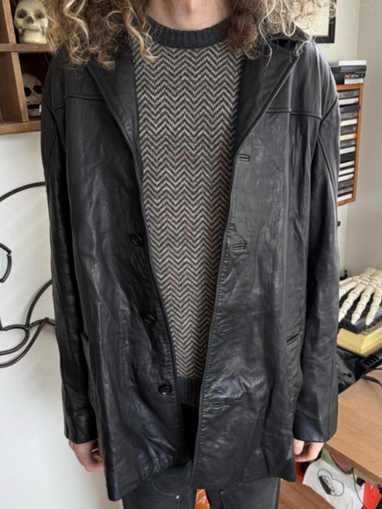 Vintage 90s Black Buttery Soft Leather Jacket Rogue By Reilly Olmes  Size Xl